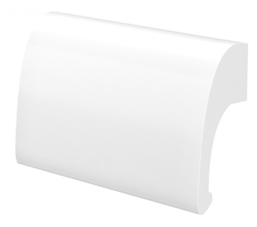 Balcony door handle DELUX, aluminium, white