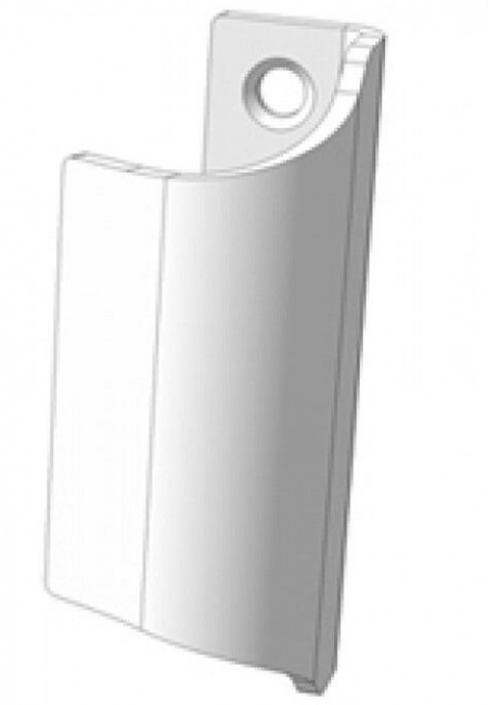 Balcony door handle, aluminium, white (ua)